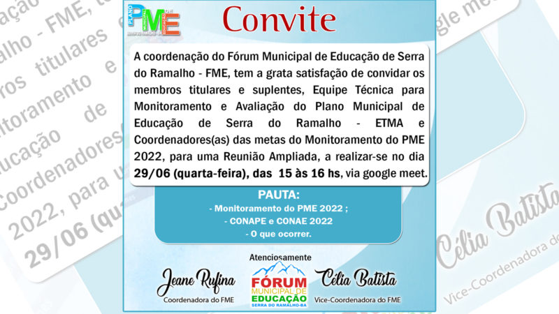 Reunião Ampliada – FME e ETMA 2022