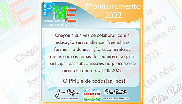 Inscrições para participarem das subcomissões do PME 2022