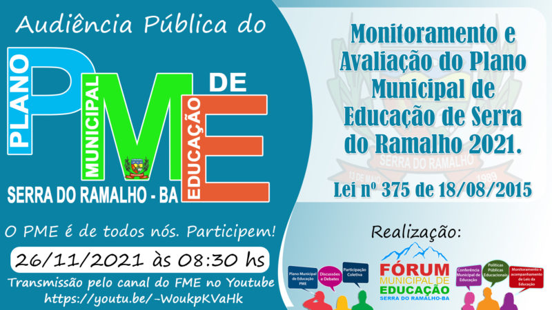 Audiência Pública de Monitoramento e Avaliação do PME de Serra do Ramalho-2021